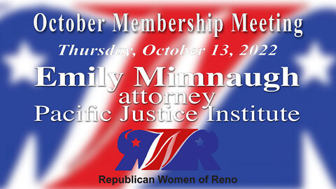 Republican Women of Reno General Meeting October 13, 2022