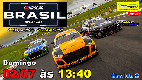 🔴 NASCAR BRASIL SPRINT RACE | Corrida 2 | 4ª Etapa 2023 | Cascavel (PR) | Ao Vivo