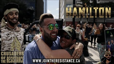 Chris Sky attends Hamilton Rally