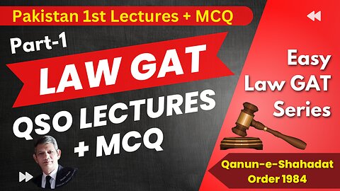 Law GAT QSO plus MCQ Part 1