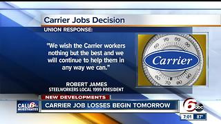 First wave of Carrier layoffs begin Thursday, second round will begin 3 days before Christmas