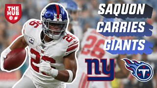 WIDE LEFT!! SAQUON BARKLEY CARRIES #GIANTS TO VICTORY WEEK 1!!