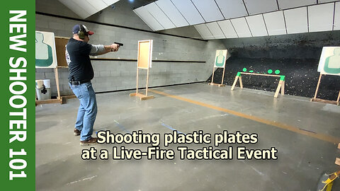 Shooting plastic plates at a Live-Fire Tactical Event
