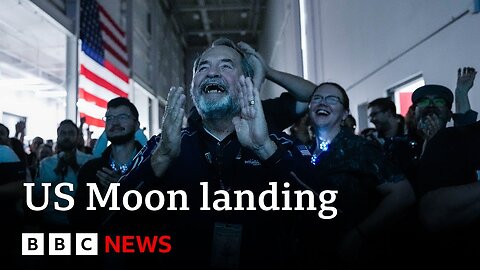 US company makes historic Moon landing | BBC News #news #US #MoonLanding #BBCNews