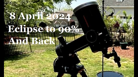 The Solar Eclipse of 8 April 2024 to 90% and back.