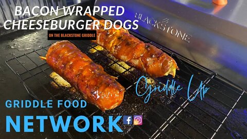 Bacon Wrapped Cheeseburger Dogs on the 36” Blackstone Griddle Culinary Series | Griddle Food Network
