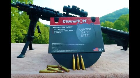 223 vs Walmart AR500 steel target - CHAMPION range and target
