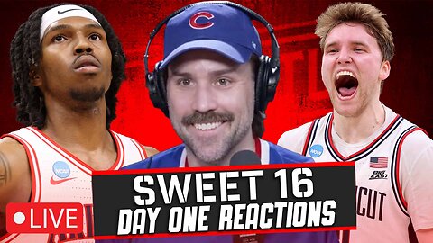 LIVE: Arizona Fails Again + UConn Keeps Rolling | Sweet 16 - Day One Reactions