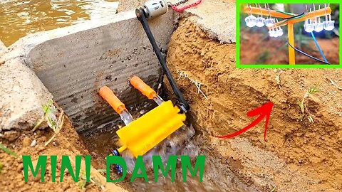 How to make mini damm || free energy generator || mini damm make electricity