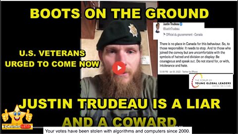 BOOTS ON THE GROUND IN OTTAWA AS TRUDEAU GOES ON LIVE T.V. AND LIES TO CANADA