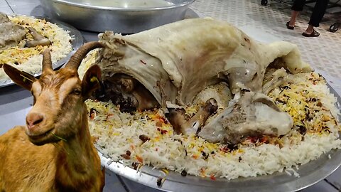 Whole mutton with rice - traditional Arabian foods