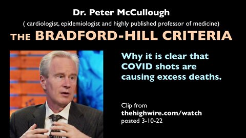 PETER McCULLOUGH MD: How We Know the COVID Shots Are Causing Excess Deaths