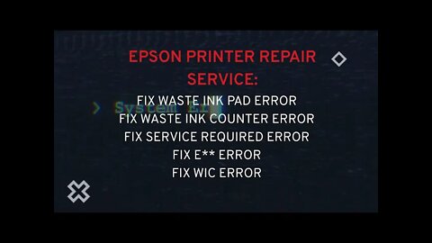 Epson Eco Tank Series waste ink pads resets ET 2750