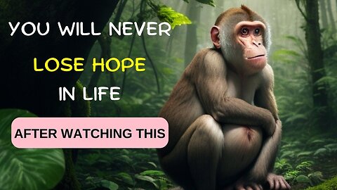 YOU WILL NEVER LOSE HOPE IN YOUR LIFE MOTIVATIONAL STORY OF A MONKEY #viral
