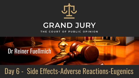 Day 6 Grand Jury Dr. Reiner Fuellmich | Side Effects, Adverse Reactions, Eugenics