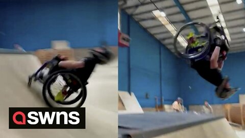 12-year-old wheelchair motorcross athlete becomes first UK male to land a BACKFLIP