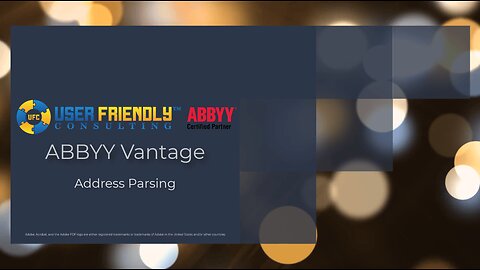 ABBYY Vantage Video – Address Parsing