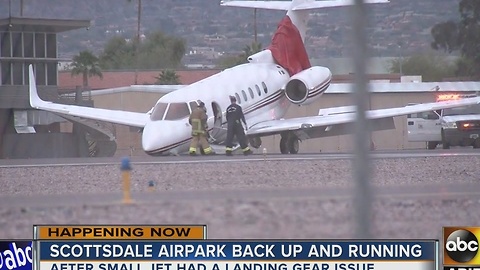 Scottsdale Airport reopens after jet experiences issue landing