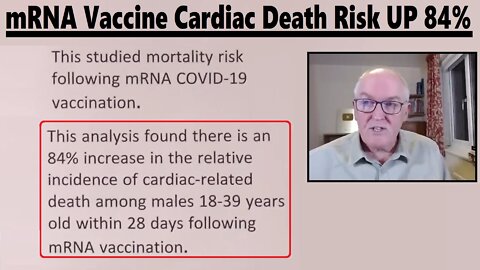 mRNA Vaccine: Cardiac Death Risk UP 84% - Dr John Campbell