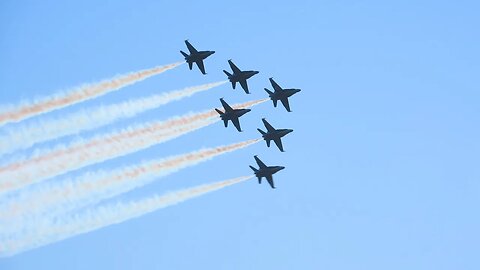 Blue Angels F/A-18 Hornet Retirement Flyover - Navarre, Florida