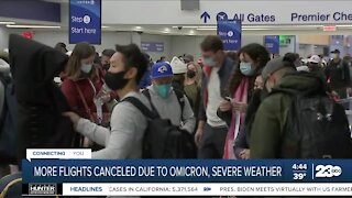 More flights delayed, canceled due to COVID-19, severe weather