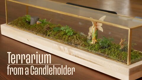 Make a Terrarium from a Glass Candleholder!