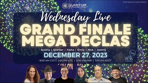 QSI Weekly Wednesday Panel Call - Epicmus Maximus Part1 - Medbeds, Galactics (Dec 27, 2023)