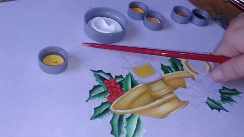 Vela de Natal -DIFERENTE- Pintura em Tecido 2 final