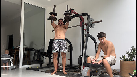 Father & Son Workout - Cut Day 43 - Shoulders with 1 Set to Failure