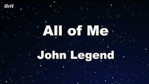 John Legend - All of Me (karaoke)