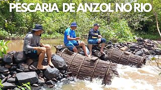 PESCANDO LAMBARI OU PIABA COM ANZOL NO RIO | RAIZES DO REI | BRASIL BR