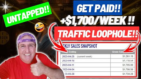 Get Paid +$1,700/WEEK By Using This UNTAPPED TRAFFIC LOOPHOLE! (Make Money Online For Beginners)