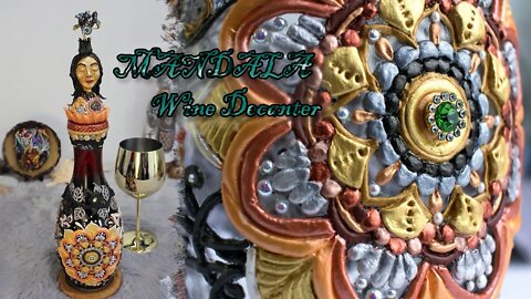 Mandala Inspired Wine Decanter | Time lapse Process | Upcycling | Bottle Art