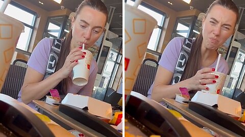 Woman Falls For Epic Soda Prank