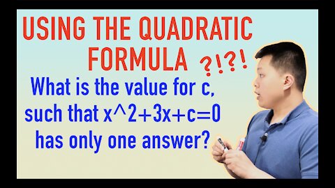 Solving Equation Using the Quadratic Formula - Practice Problem | CAVEMAN CHANG