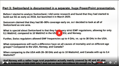Part 3 - All-Cause Excess Mortality in Switzerland & 5G EMF Radiation MUST WATCH!!!!