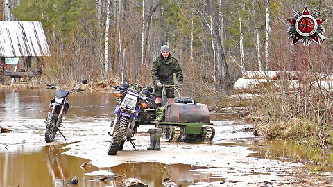 Crazy Spring Camping Trip On Two Dirt Bikes And A Mini-Tank