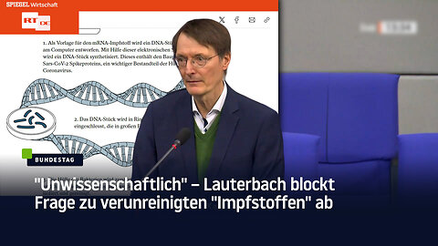 "Unwissenschaftlich" – Lauterbach blockt Frage zu verunreinigten "Impfstoffen" ab