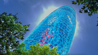 Torre Glòries in Full Glory in Barcelona