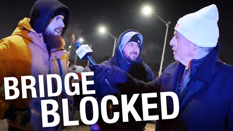 Ambassador Bridge protest: Detroit to Windsor off-ramp blocked!