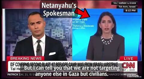Israel 'isn't targeting anyone but civillians' Israeli spokesperson Fruedian Slip