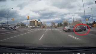 Drunk driver runs over sign then crashes into another car