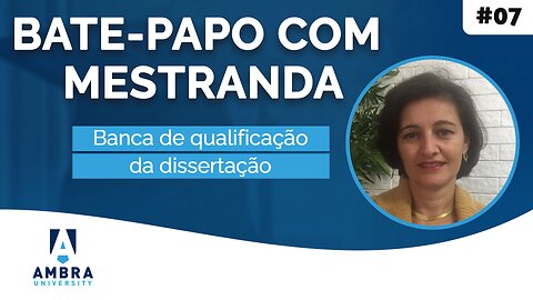 Banca de qualificação da dissertação #10 Bate papo com mestranda Adrianne Maragno.