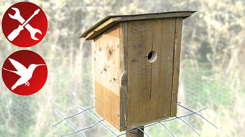 Wooden Great Tit Nest Box - DIY - from Pallets