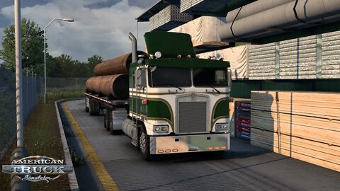 ATS Gameplay | Kenworth K100E | Eureka CA to Ukiah CA | Large Tubes 45,760lb