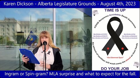 Karen Dickson - Alberta Legislature Grounds - August 4th, 2023