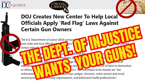 This Is What National Suicide Looks Like: DOJ Creates Center To Push RED FLAG LAWS!