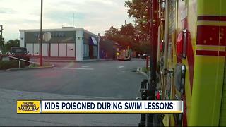 Children poisoned by chlorine gas during swim class