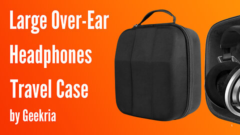 Large Over-Ear Headphones Travel Case, Hard Shell Headset Carrying Case | Geekria