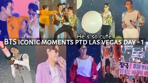 BTS iconic moments PTD las vegas concert day 1 cute & funny 😂 moments